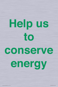 Help us to conserve energy 